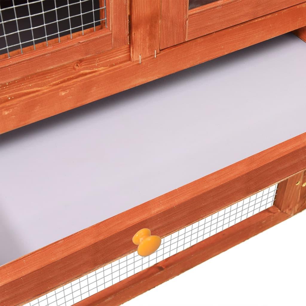 Rabbit Hutch 55.1"x24.8"x47.2" Solid Firwood at Set Shop and Smile