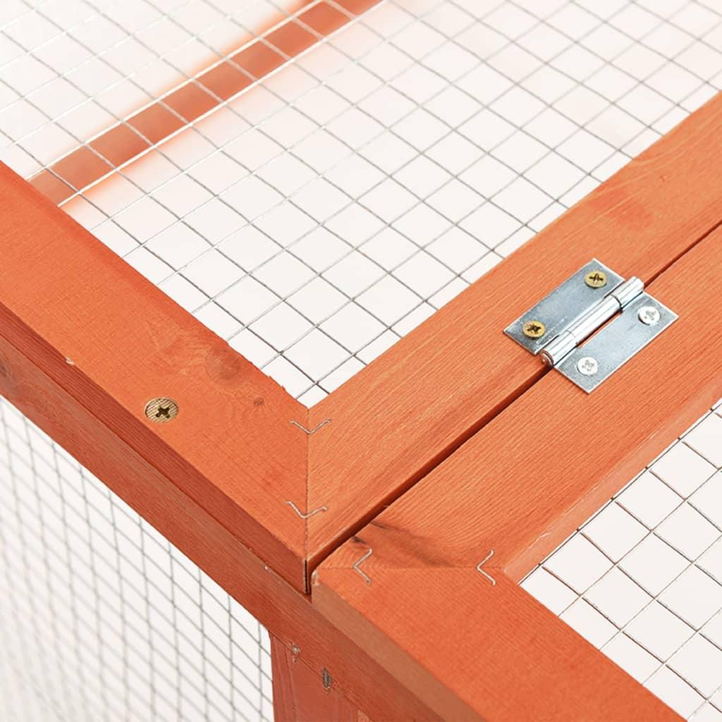 Rabbit Hutch 48.8"x47.2"x23.6" Solid Firwood at Set Shop and Smile