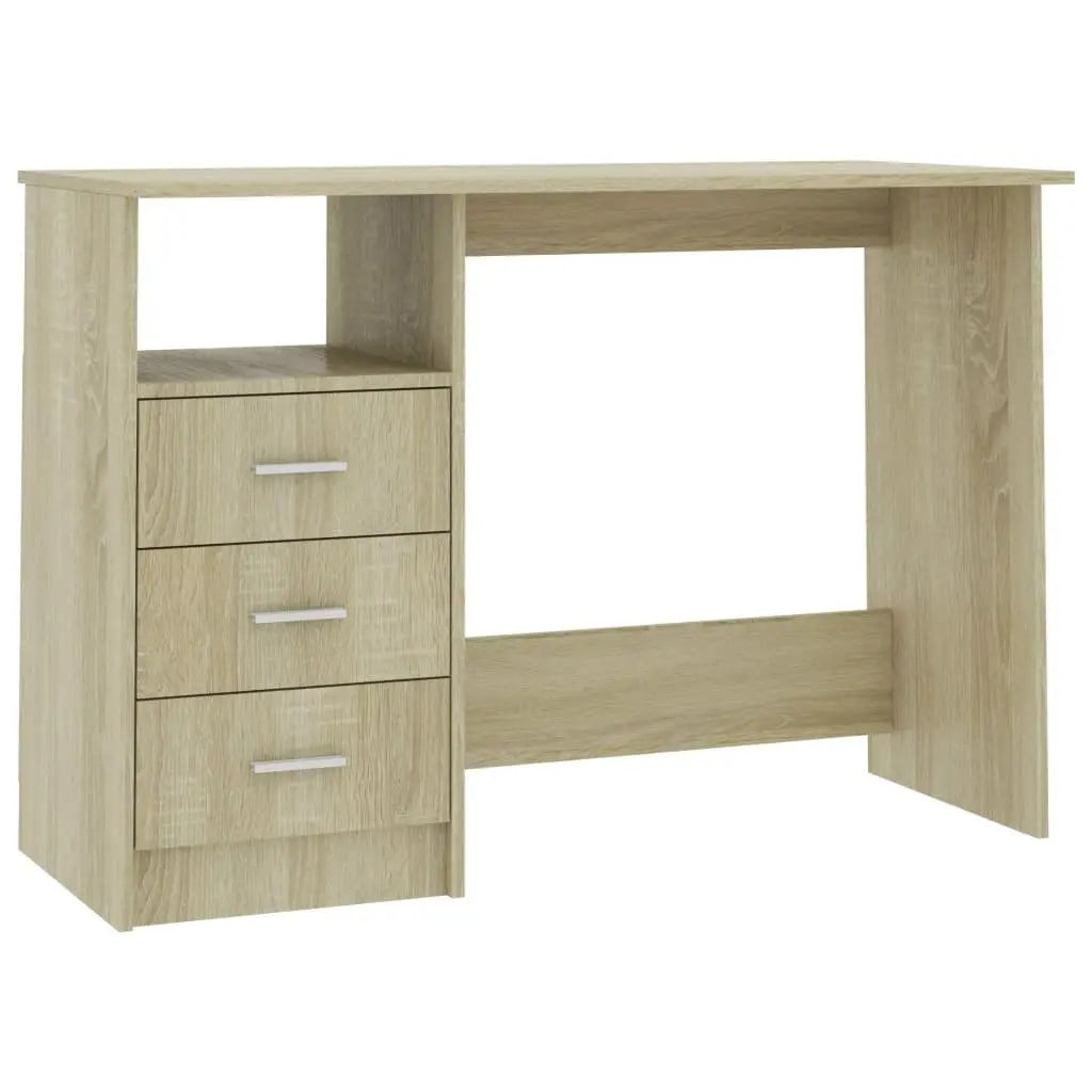 Desk with Drawers Sonoma Oak 43.3"x19.7"x29.9" Engineered Wood at Set Shop and Smile