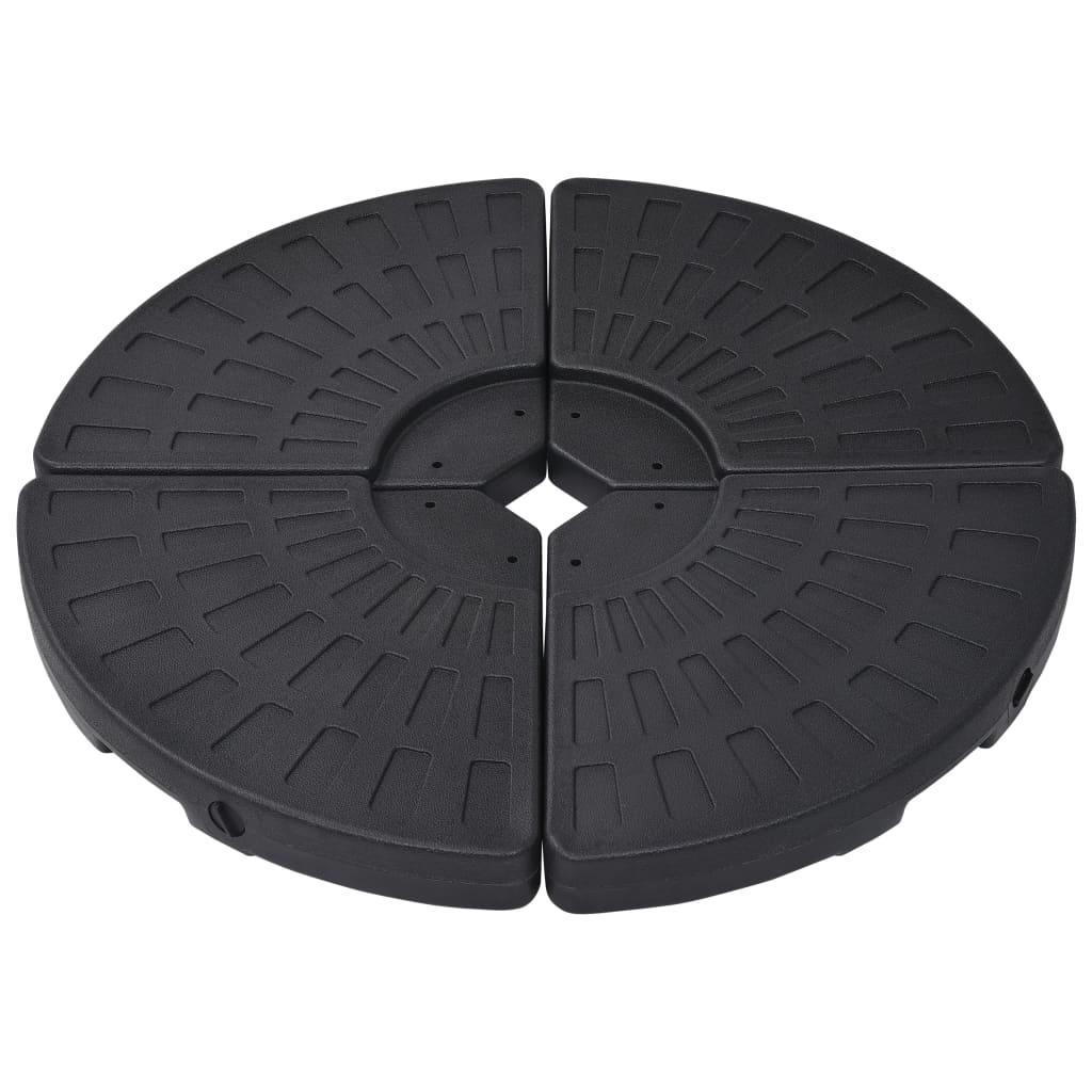 Umbrella Base Fan-shaped 4 pcs Black at Set Shop and Smile