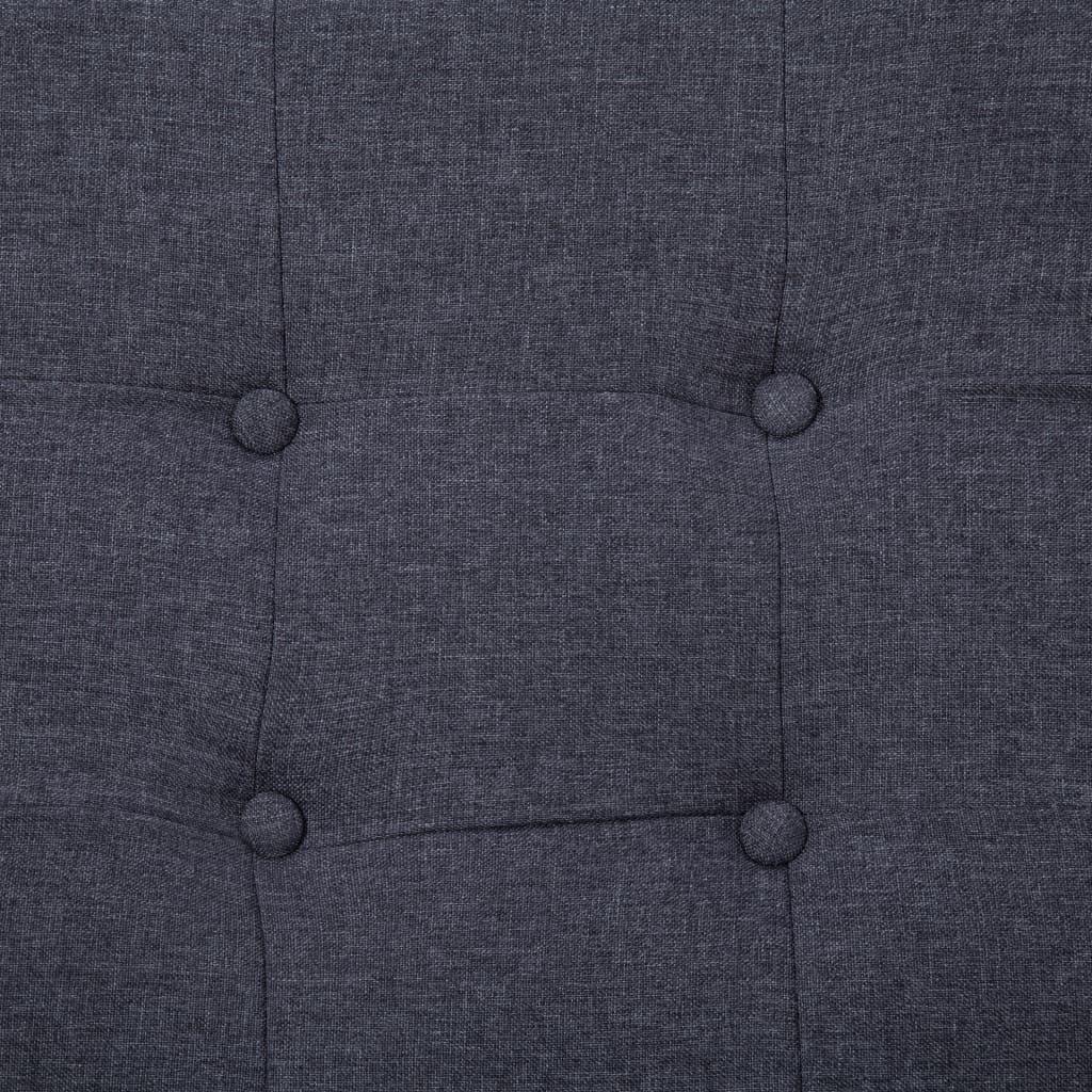 2-Seater Sofa with Armrests Dark Gray Steel and Fabric at Set Shop and Smile