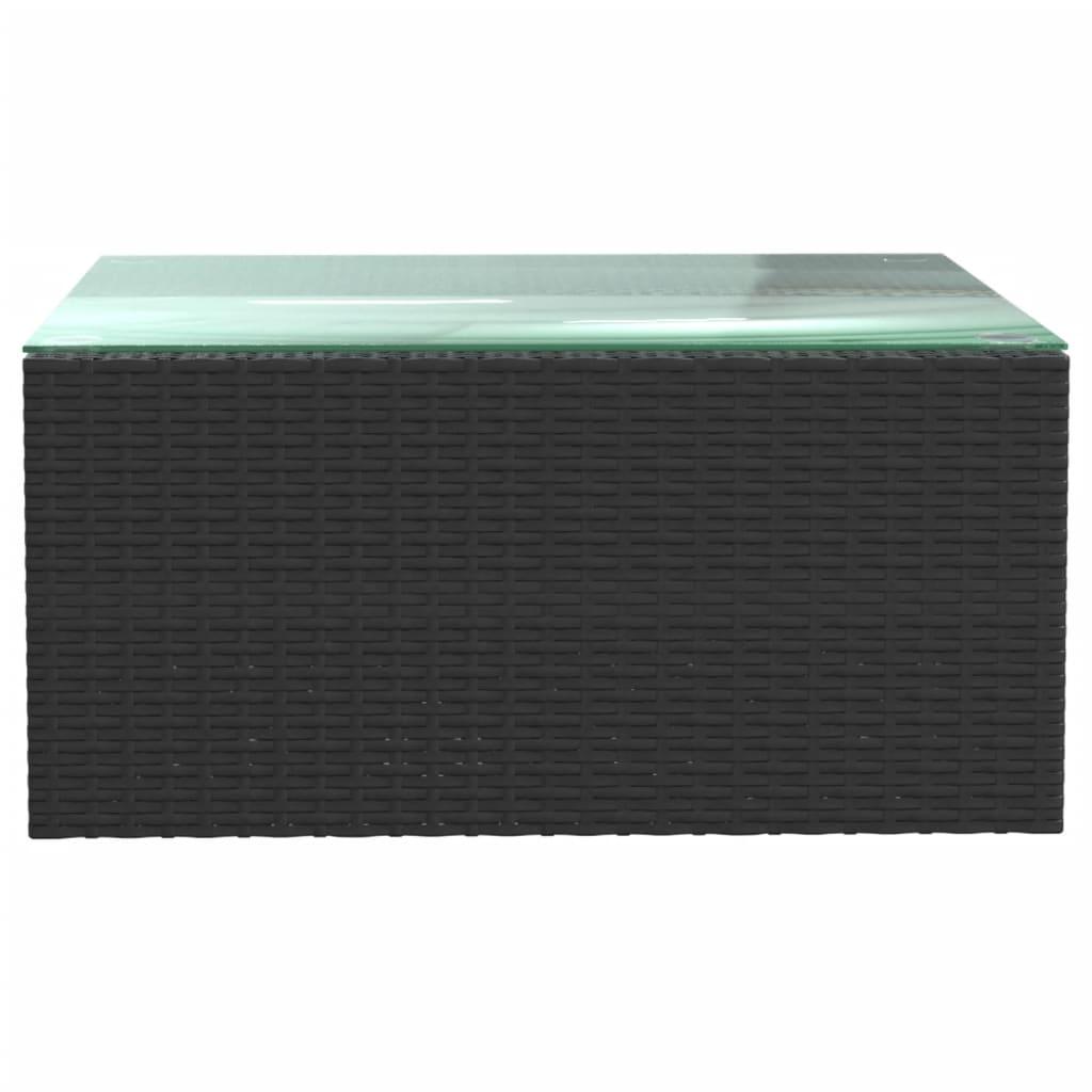 9 Piece Patio Lounge Set with Cushions Poly Rattan Black at Set Shop and Smile