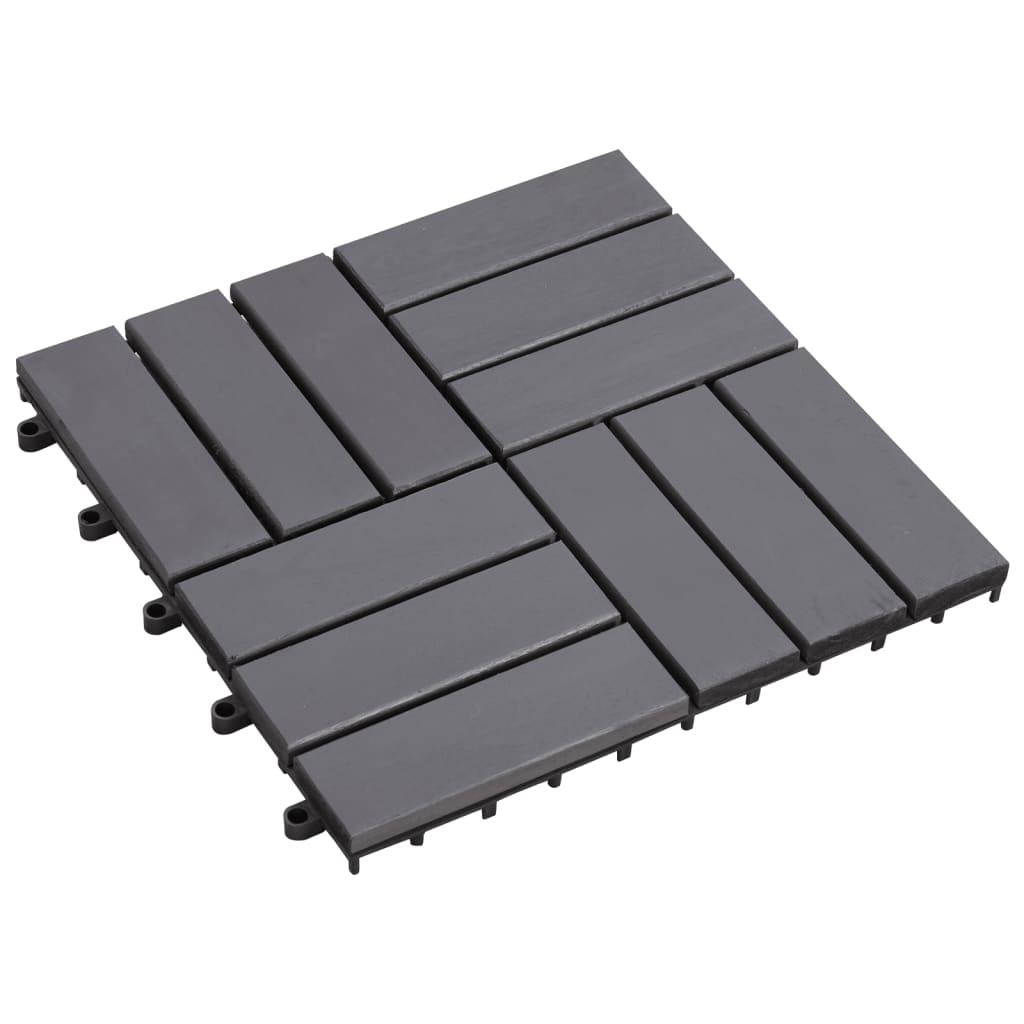 Decking Tiles 10 pcs Gray Wash 11.8"x11.8" Solid Acacia Wood at Set Shop and Smile