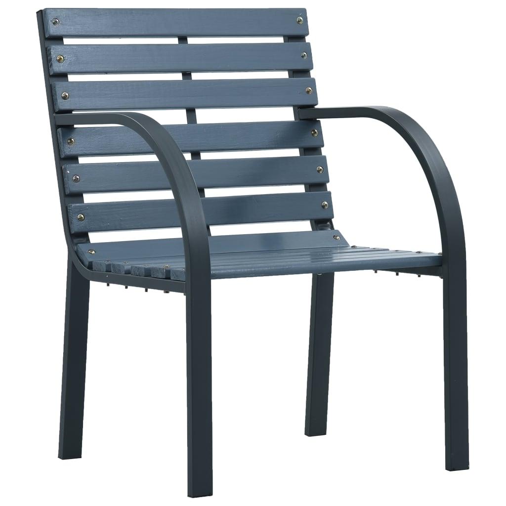 Patio Chairs 2 pcs Gray Wood at Set Shop and Smile