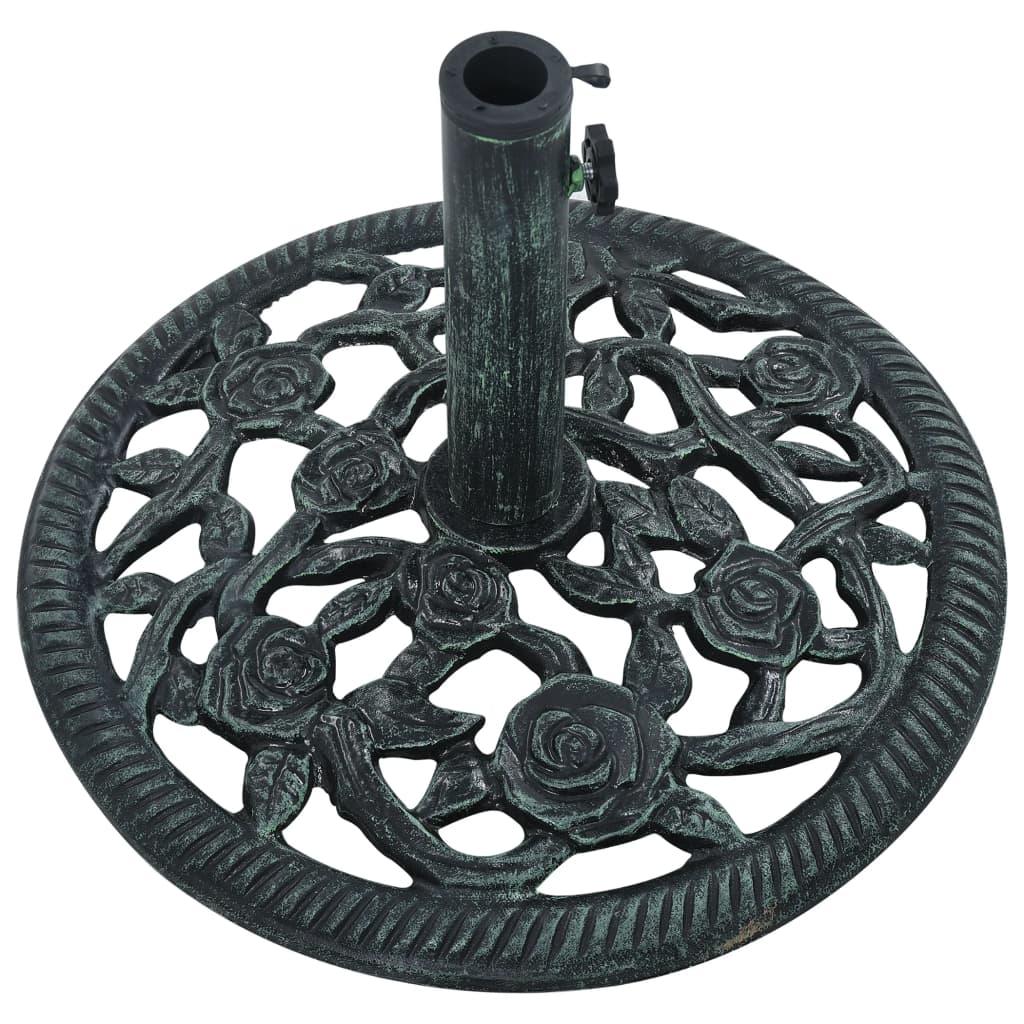 Umbrella Base Green 19.8 lbs 15.7" Cast Iron at Set Shop and Smile