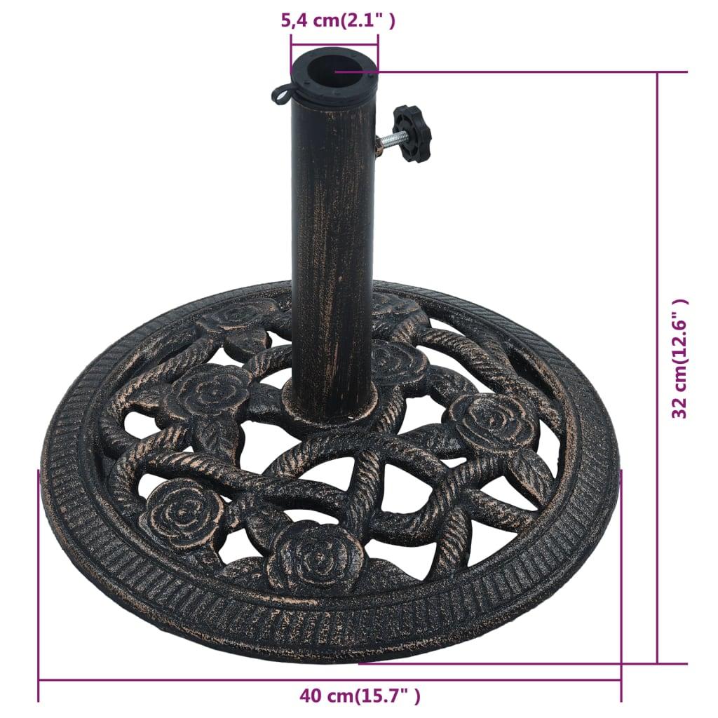 Umbrella Base Bronze 19.8 lb 15.7" Cast Iron at Set Shop and Smile