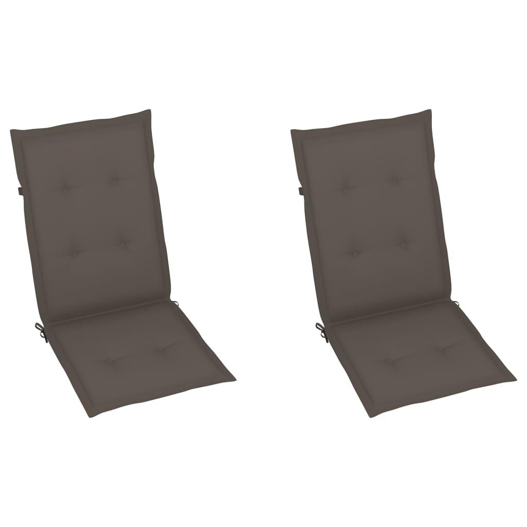 Garden Chair Cushions 2 pcs Taupe 47.2"x19.7"x1.2" at Set Shop and Smile