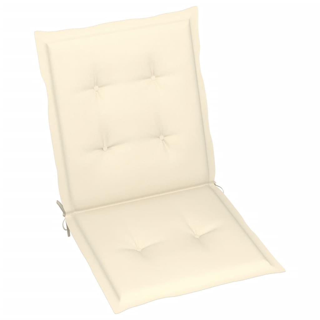 Garden Chair Cushions 2 pcs Cream 39.4"x19.7"x1.2" at Set Shop and Smile