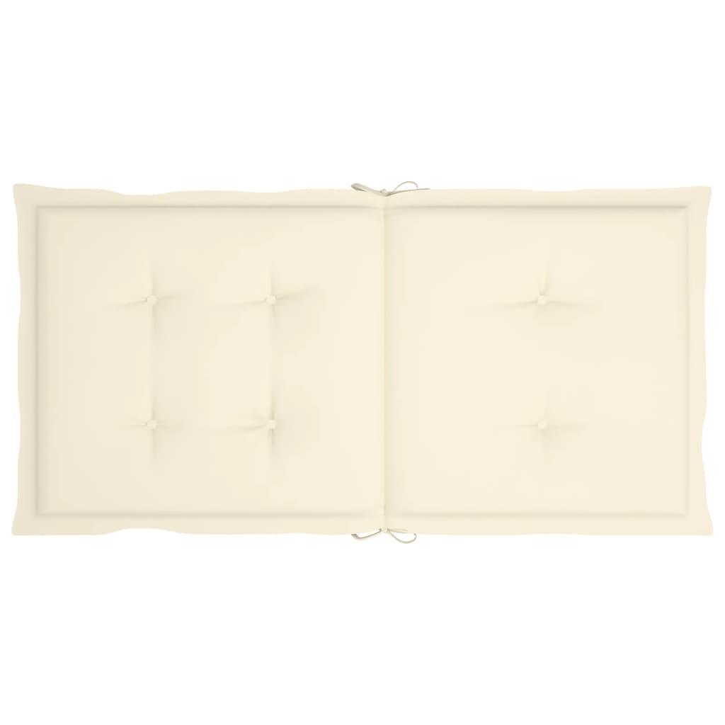 Garden Chair Cushions 2 pcs Cream 39.4"x19.7"x1.2" at Set Shop and Smile
