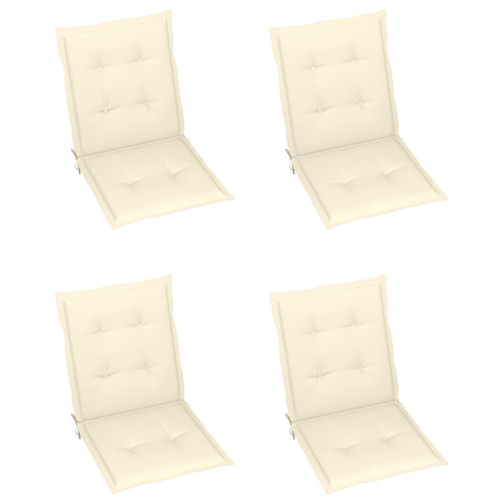 Garden Chair Cushions 4 pcs Cream 39.4"x19.7"x1.2" at Set Shop and Smile