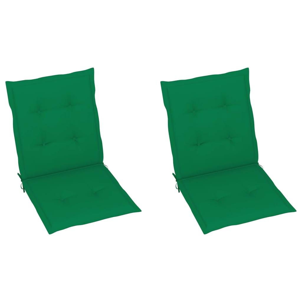 Garden Chair Cushions 2 pcs Green 39.4"x19.7"x1.2" at Set Shop and Smile