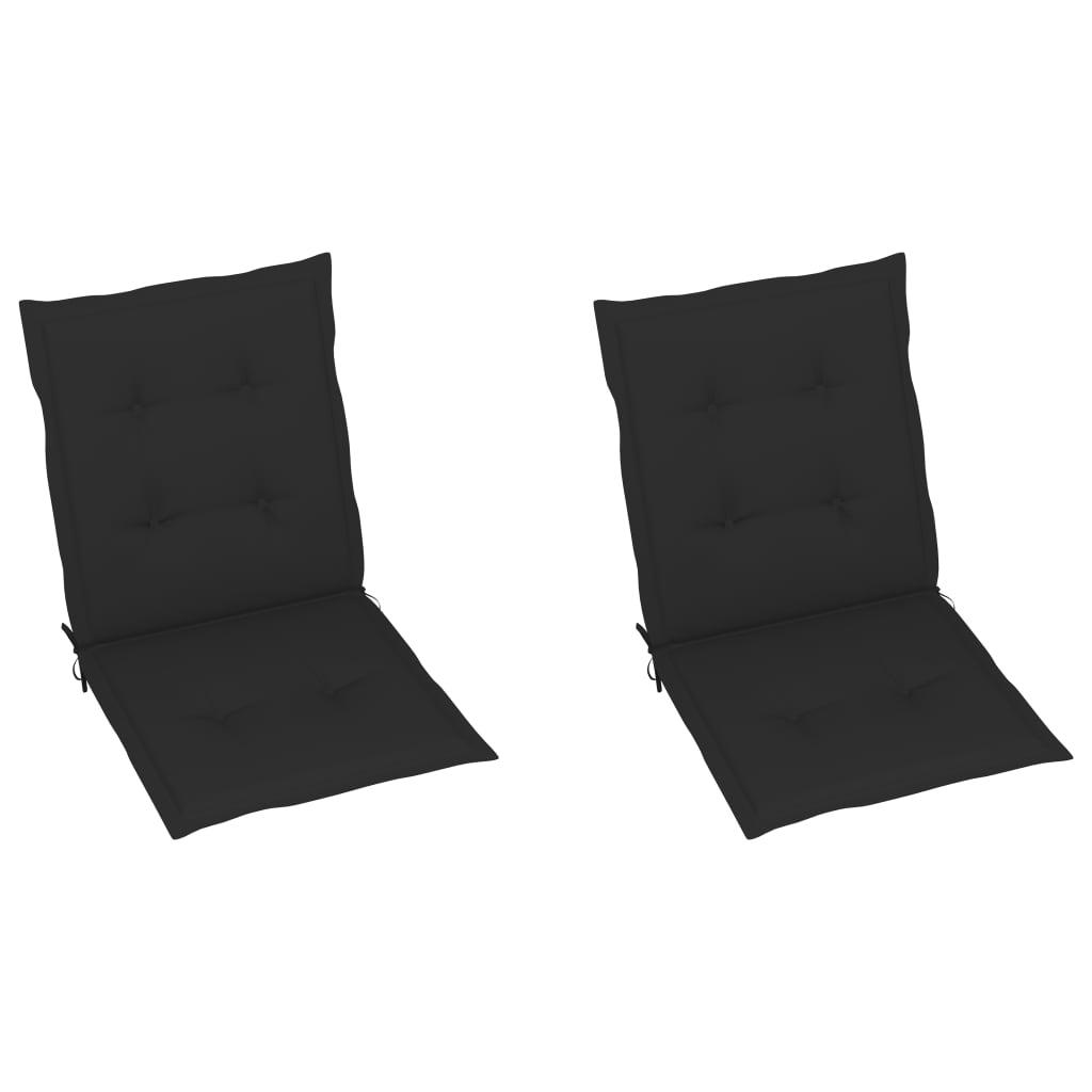 Garden Chair Cushions 2 pcs Black 39.4"x19.7"x1.2" at Set Shop and Smile