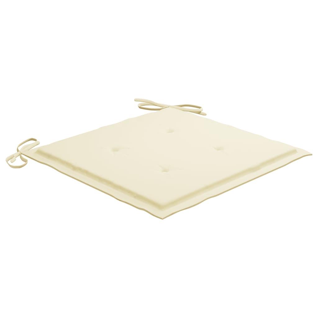 Garden Chair Cushions 4 pcs Cream 15.7"x15.7"x1.2" at Set Shop and Smile