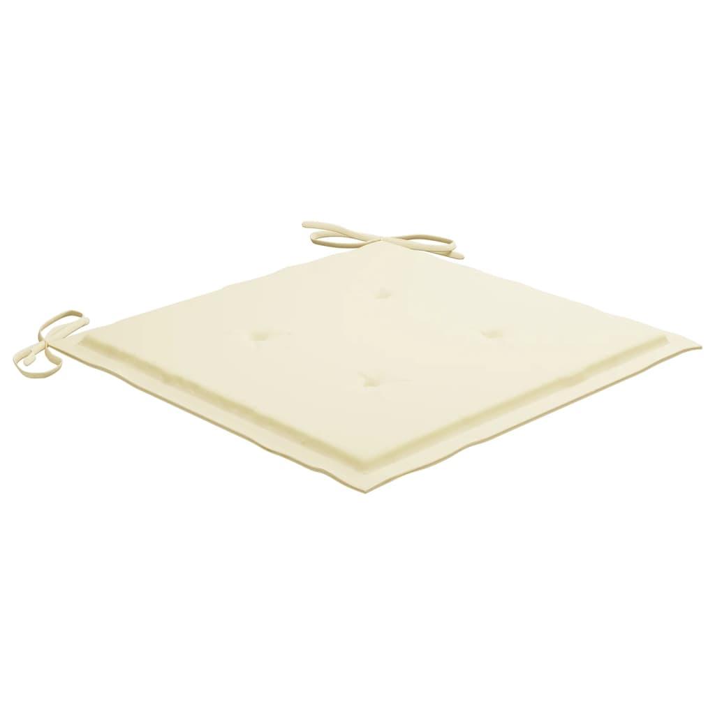 Garden Chair Cushions 2 pcs Cream 19.7"x19.7"x1.2" at Set Shop and Smile