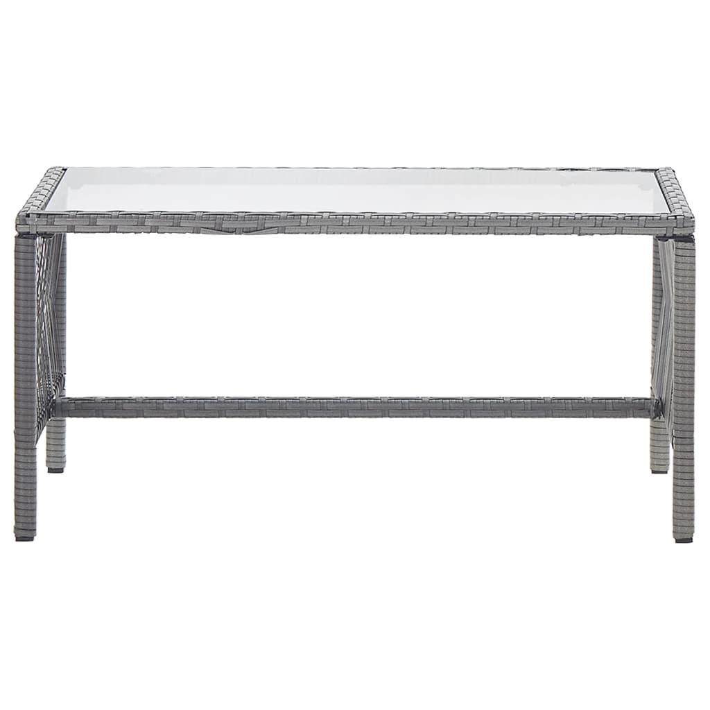 4 Piece Patio Lounge Set with Cushion Poly Rattan Anthracite at Set Shop and Smile