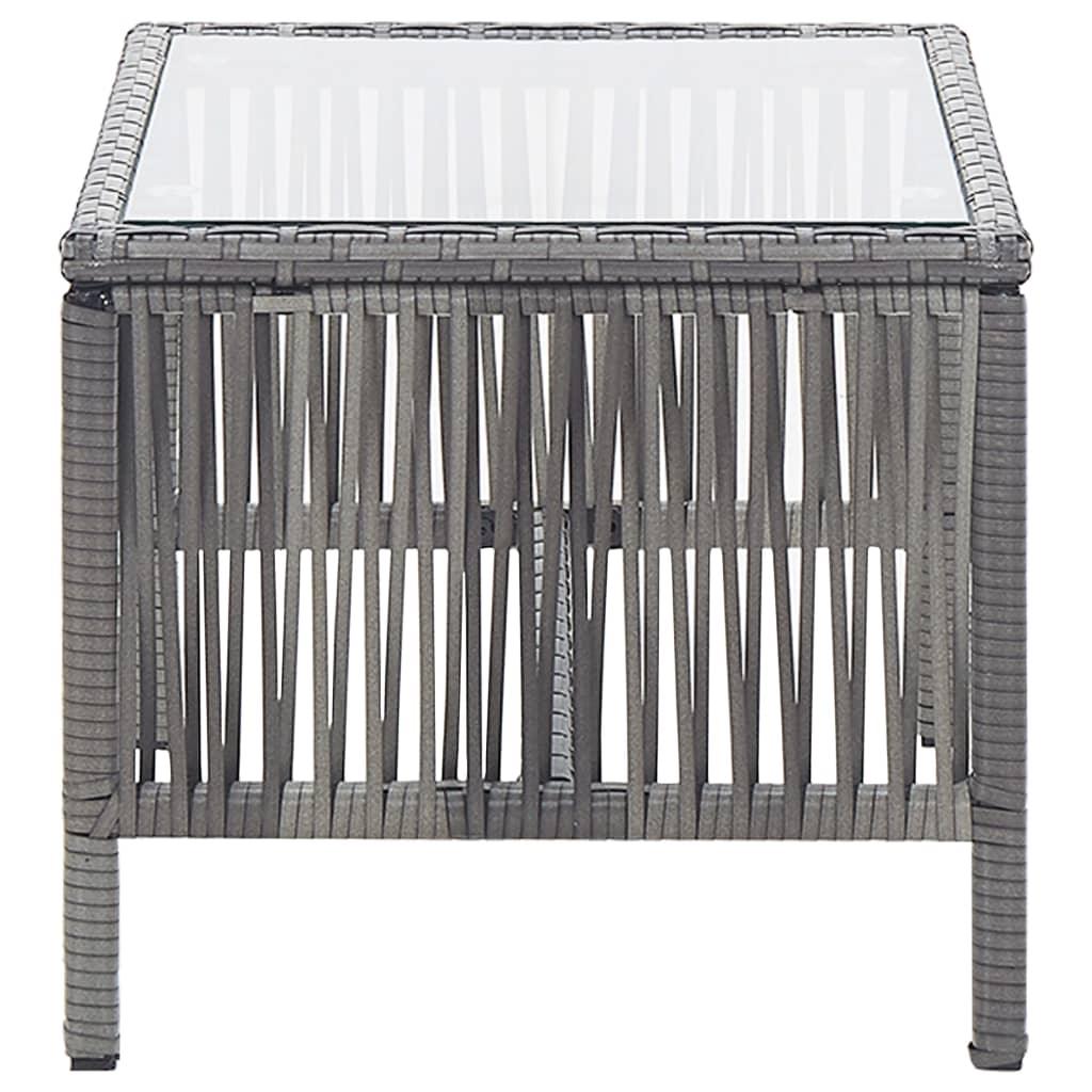 4 Piece Patio Lounge Set with Cushion Poly Rattan Anthracite at Set Shop and Smile