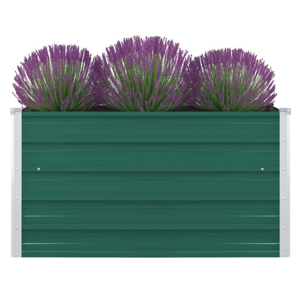 Raised Garden Bed 39.4"x39.4"x17.7" Galvanized Steel Green at Set Shop and Smile