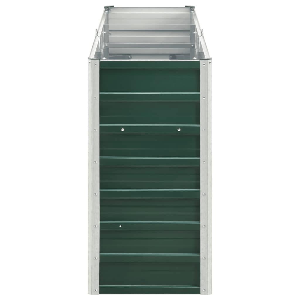 Garden Raised Bed Galvanized Steel 94.5"x15.7"x30.3" Green at Set Shop and Smile