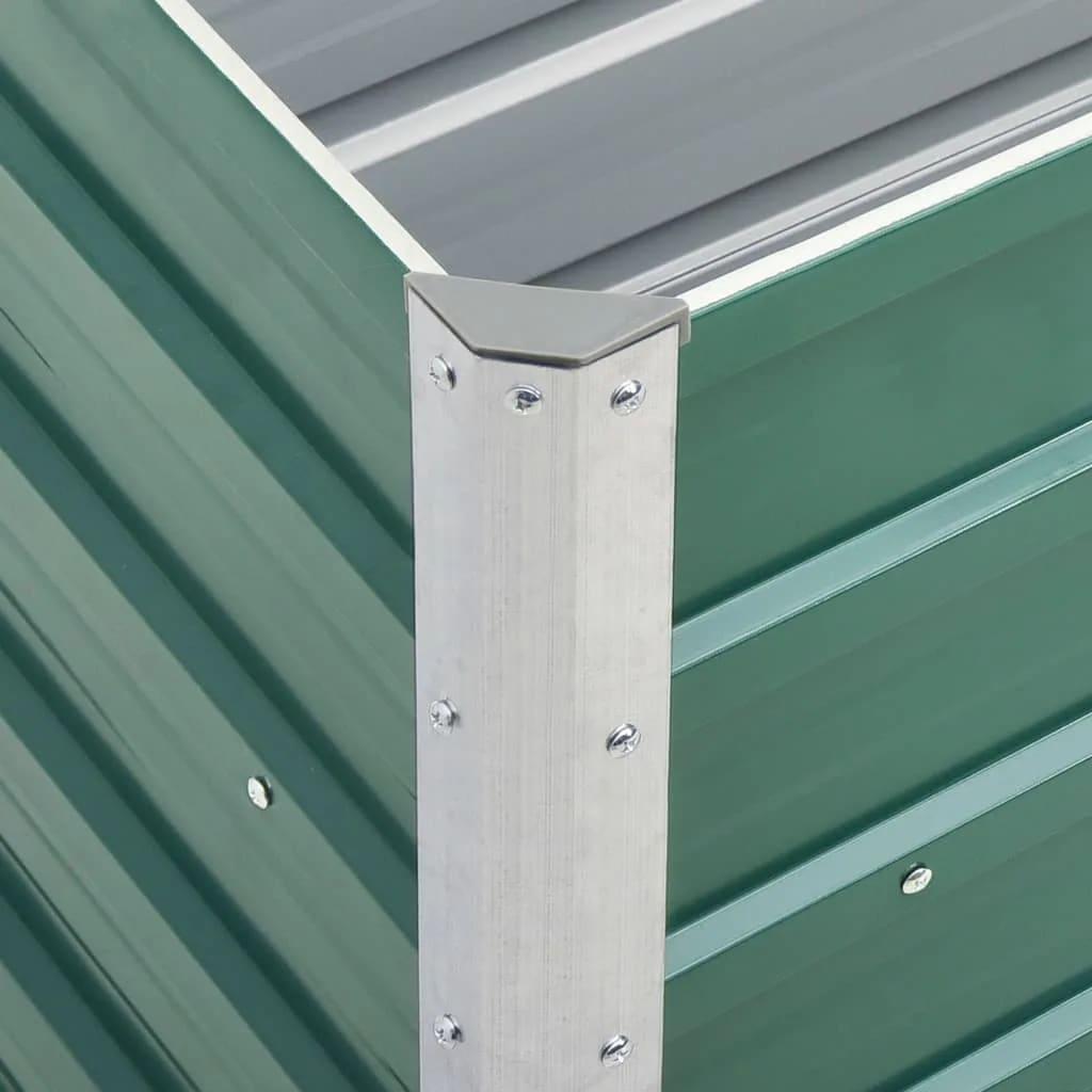 Garden Raised Bed Galvanized Steel 94.5"x15.7"x30.3" Green at Set Shop and Smile