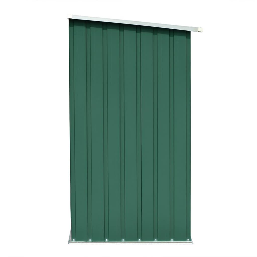 Garden Log Storage Shed Galvanized Steel 64.2"x32.7"x60.6" Green at Set Shop and Smile