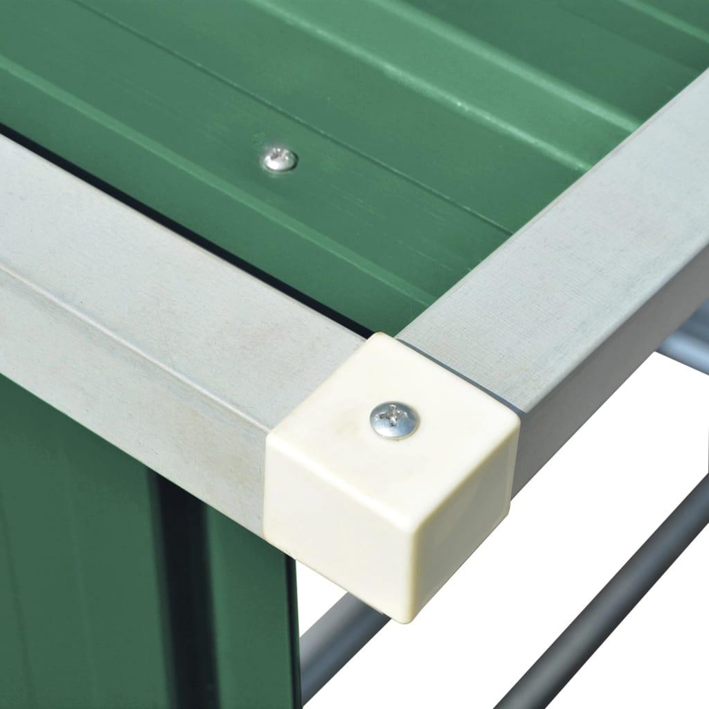 Garden Log Storage Shed Galvanized Steel 64.2"x32.7"x60.6" Green at Set Shop and Smile