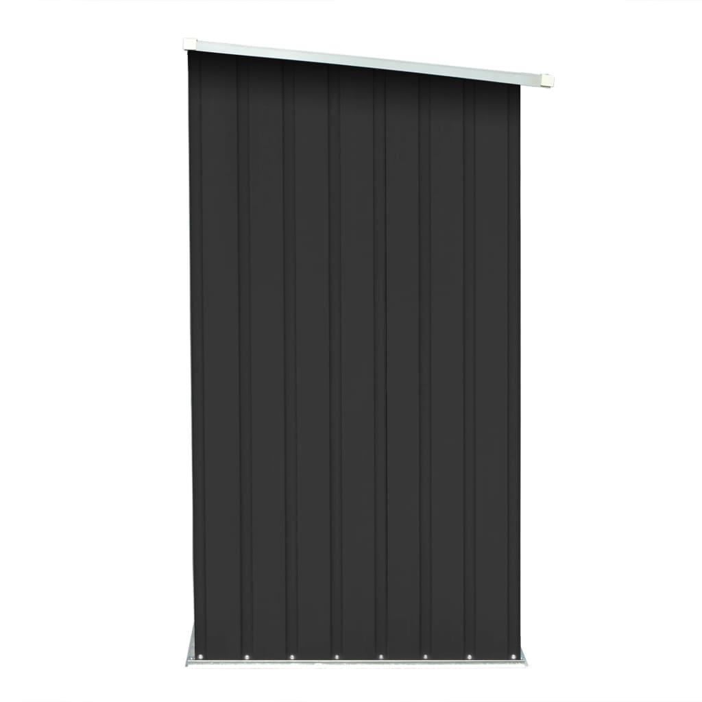 Garden Log Storage Shed Galvanized Steel 64.2"x32.7"x60.6" Anthracite at Set Shop and Smile