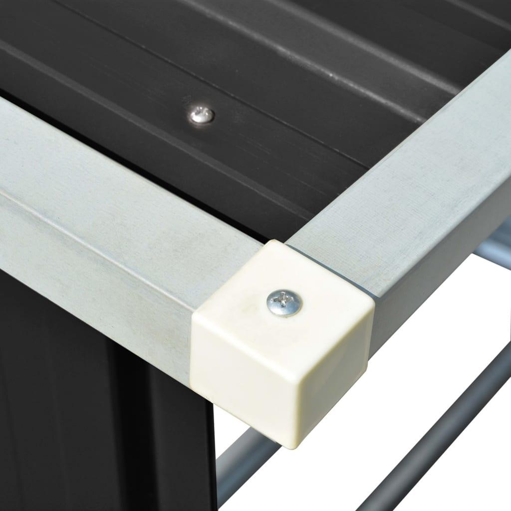 Garden Log Storage Shed Galvanized Steel 64.2"x32.7"x60.6" Anthracite at Set Shop and Smile