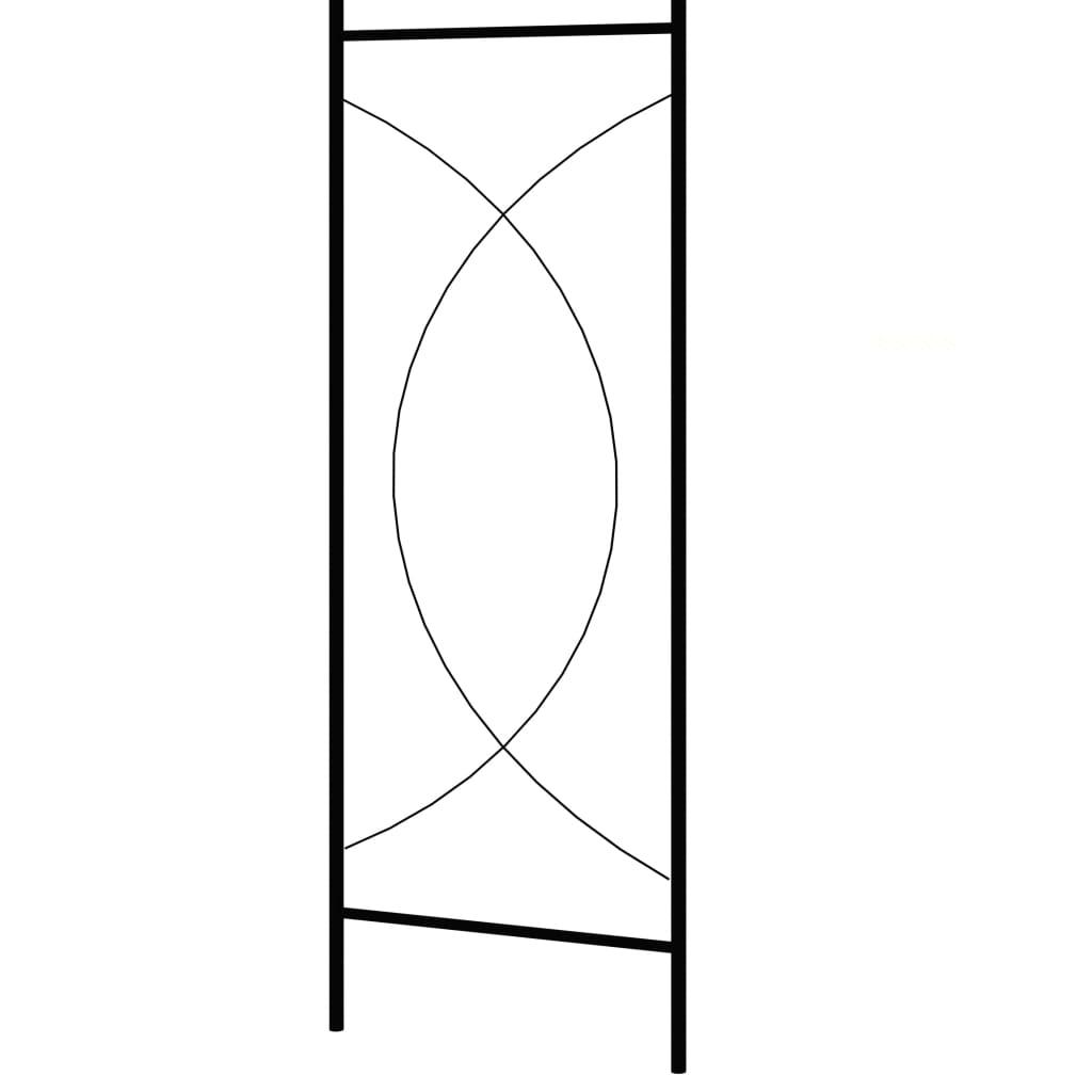 Garden Arch Black 59.1"x13.4"x94.5" Iron at Set Shop and Smile