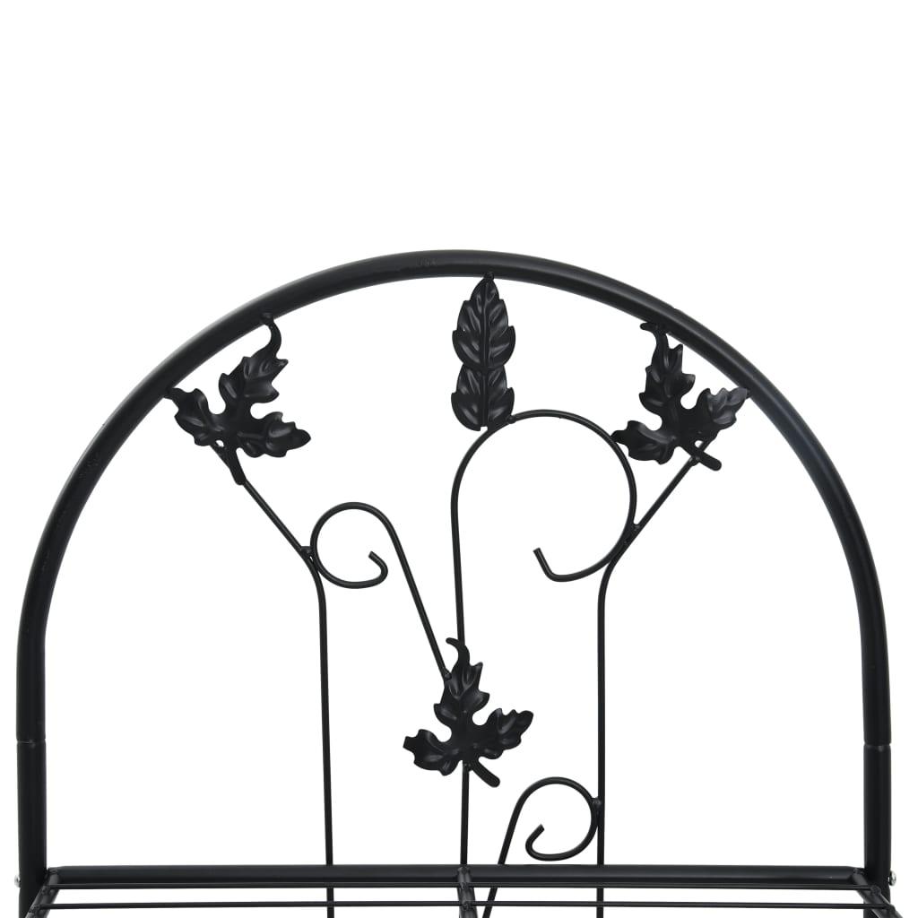 3-Layer Plant Rack Black 20.5"x11"x50.4" Iron at Set Shop and Smile