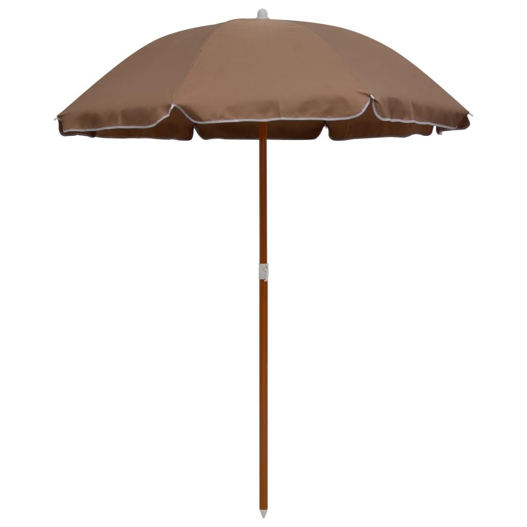 Parasol with Steel Pole 70.9" Taupe at Set Shop and Smile