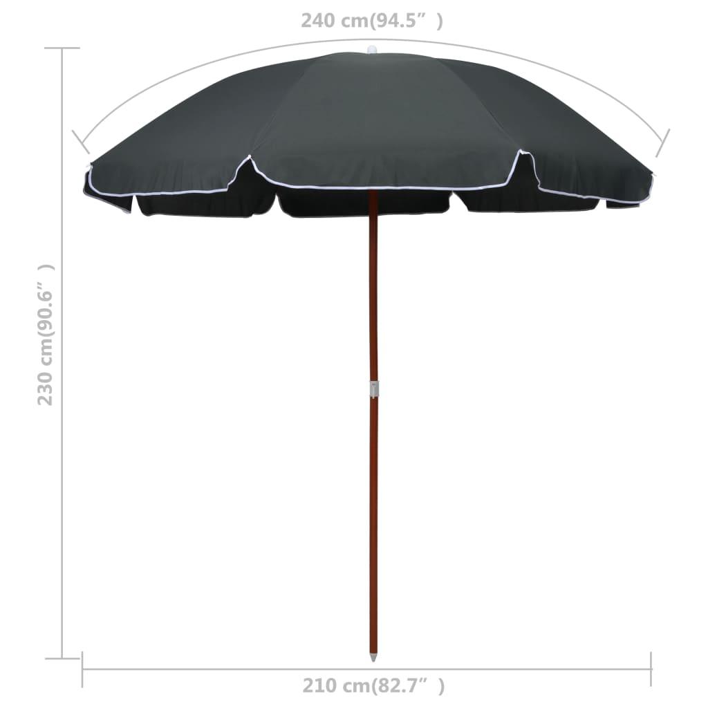 Parasol with Steel Pole 94.5" Anthracite at Set Shop and Smile