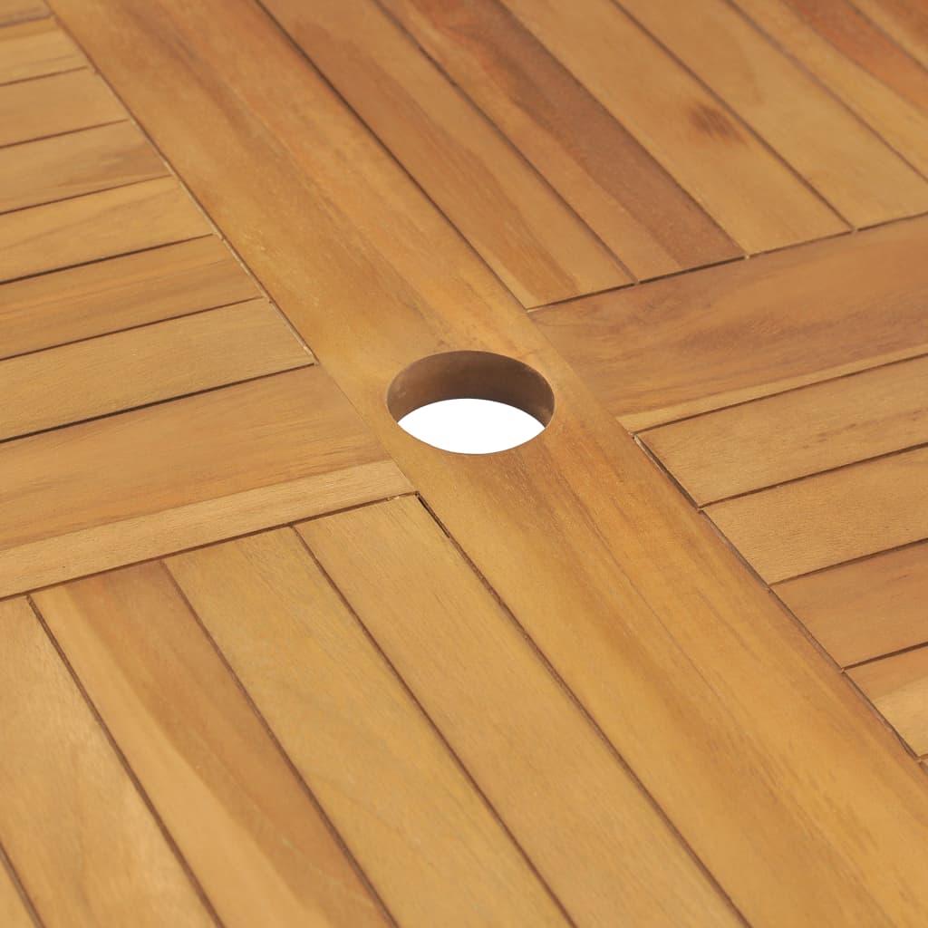 Folding Patio Table 33.5"x33.5"x29.9" Solid Teak Wood at Set Shop and Smile