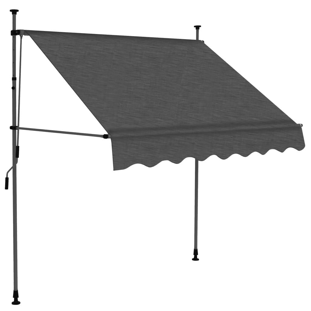 Manual Retractable Awning with LED 78.7" Anthracite at Set Shop and Smile