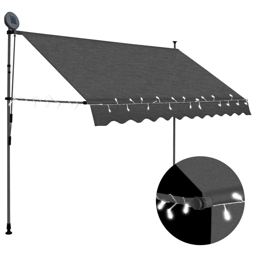 Manual Retractable Awning with LED 98.4" Anthracite at Set Shop and Smile