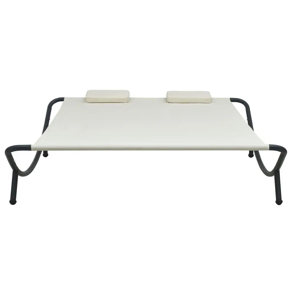 Patio Lounge Bed Fabric Cream at Set Shop and Smile