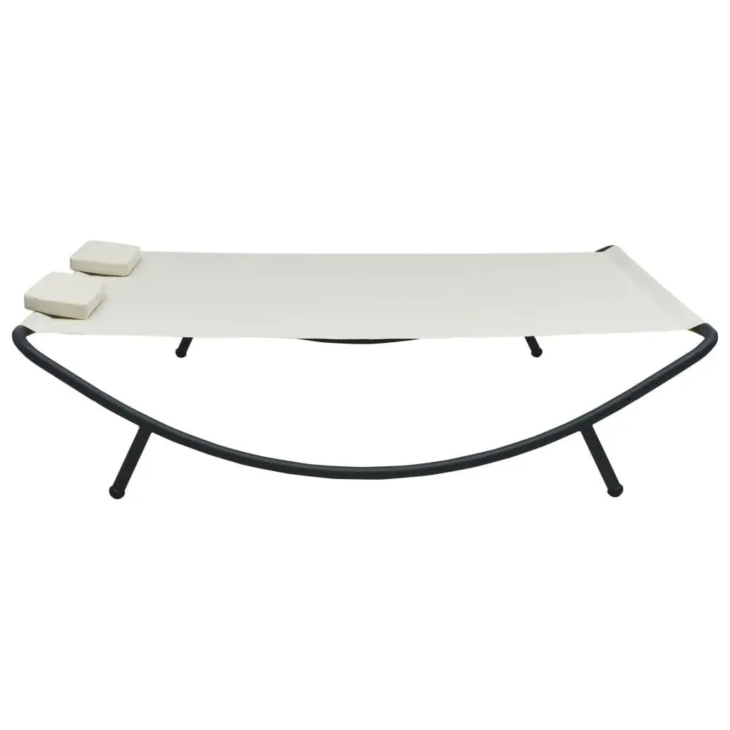 Patio Lounge Bed Fabric Cream at Set Shop and Smile