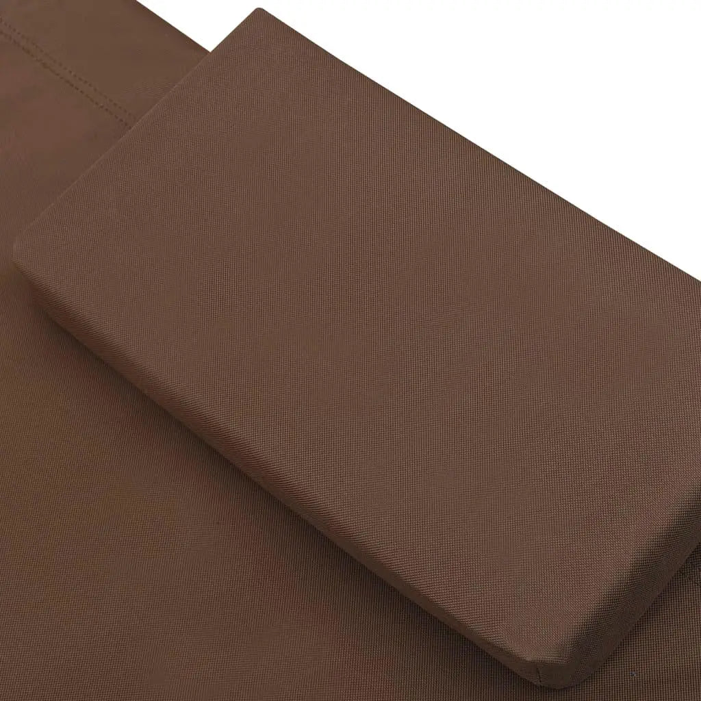 Patio Lounge Bed Fabric Brown at Set Shop and Smile