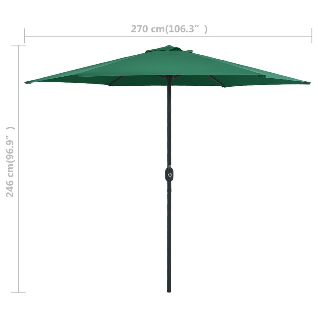 Outdoor Parasol with Aluminum Pole 106.3"x96.9" Green at Set Shop and Smile