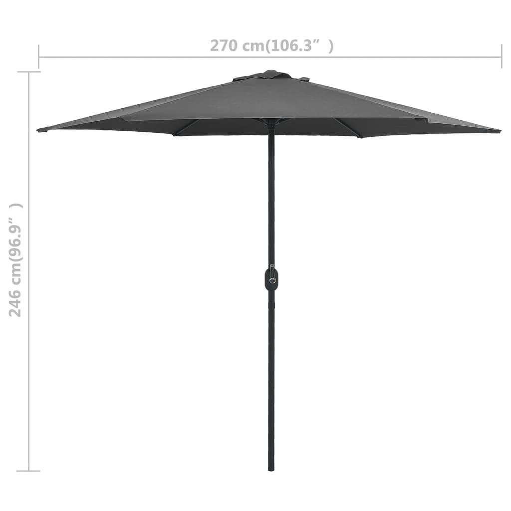 Outdoor Parasol with Aluminum Pole 106.3"x96.9" Anthracite at Set Shop and Smile