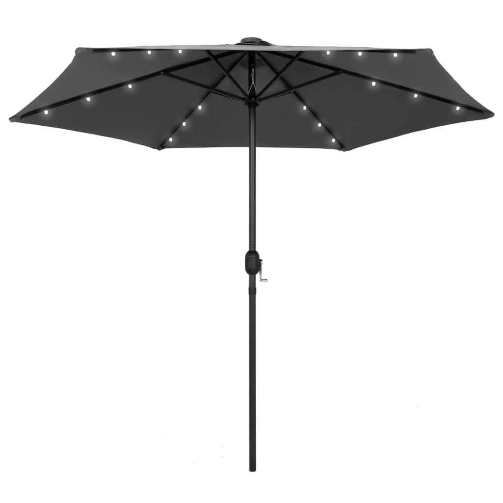 Parasol with LED Lights and Aluminum Pole 106.3" Anthracite at Set Shop and Smile