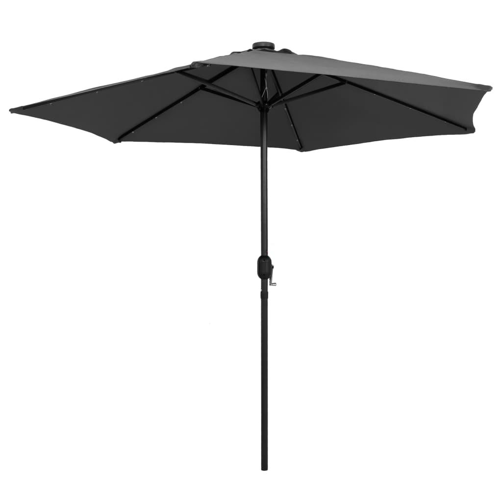 Parasol with LED Lights and Aluminum Pole 106.3" Anthracite at Set Shop and Smile
