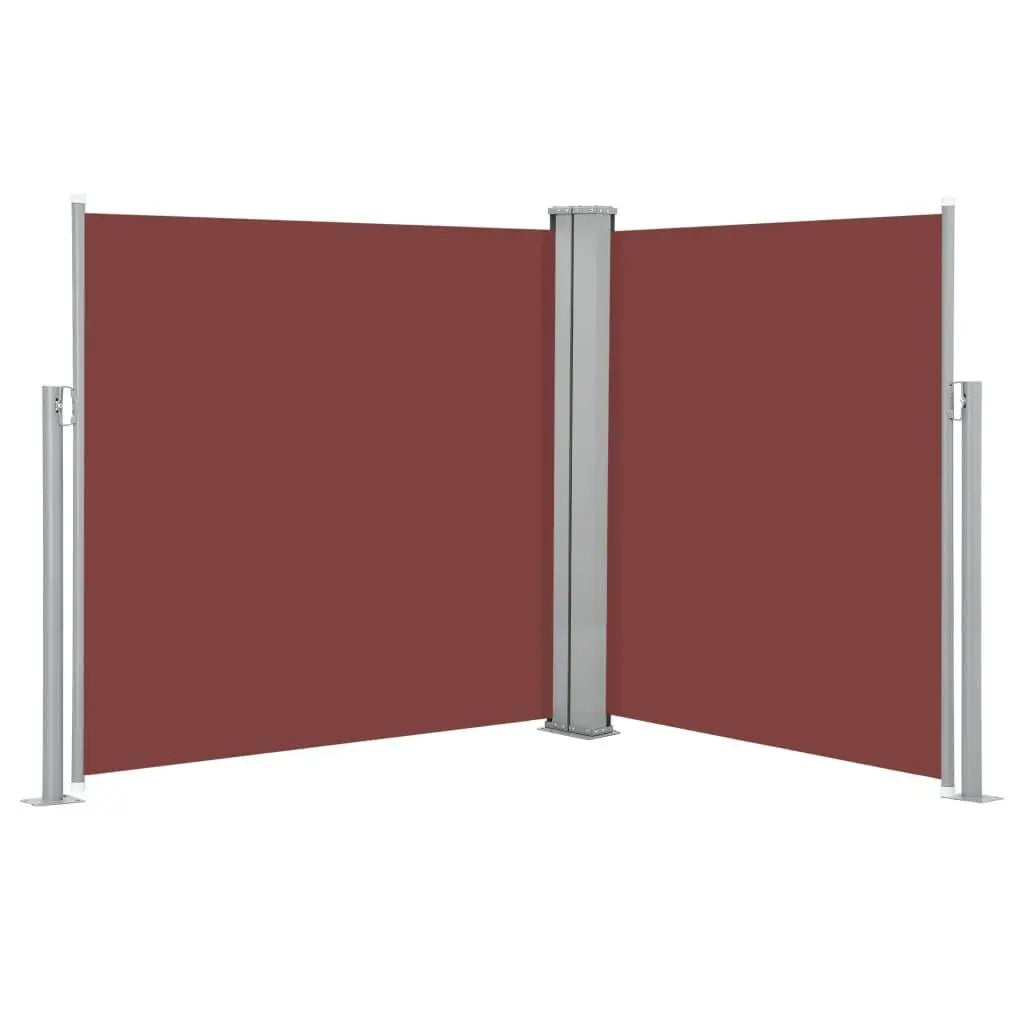 Retractable Side Awning Brown 55.1"x236.2" at Set Shop and Smile