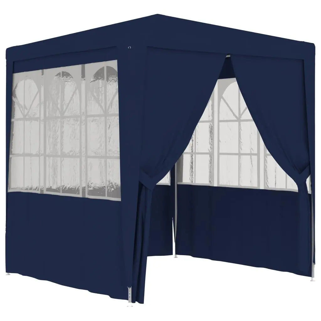 Professional Party Tent with Side Walls 8.2'x8.2' Blue 0.3 oz/ft² at Set Shop and Smile