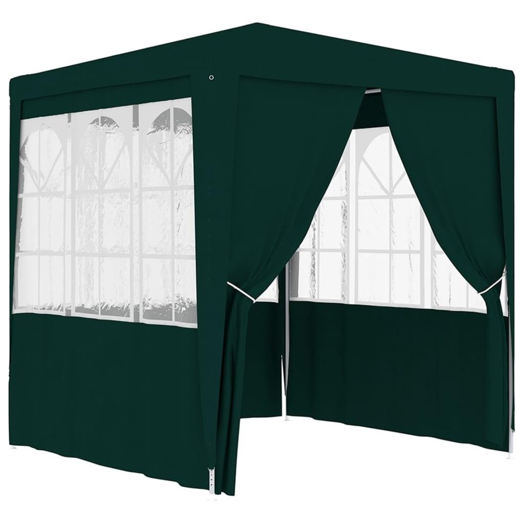 Professional Party Tent with Side Walls 8.2'x8.2' Green 0.3 oz/ft² at Set Shop and Smile