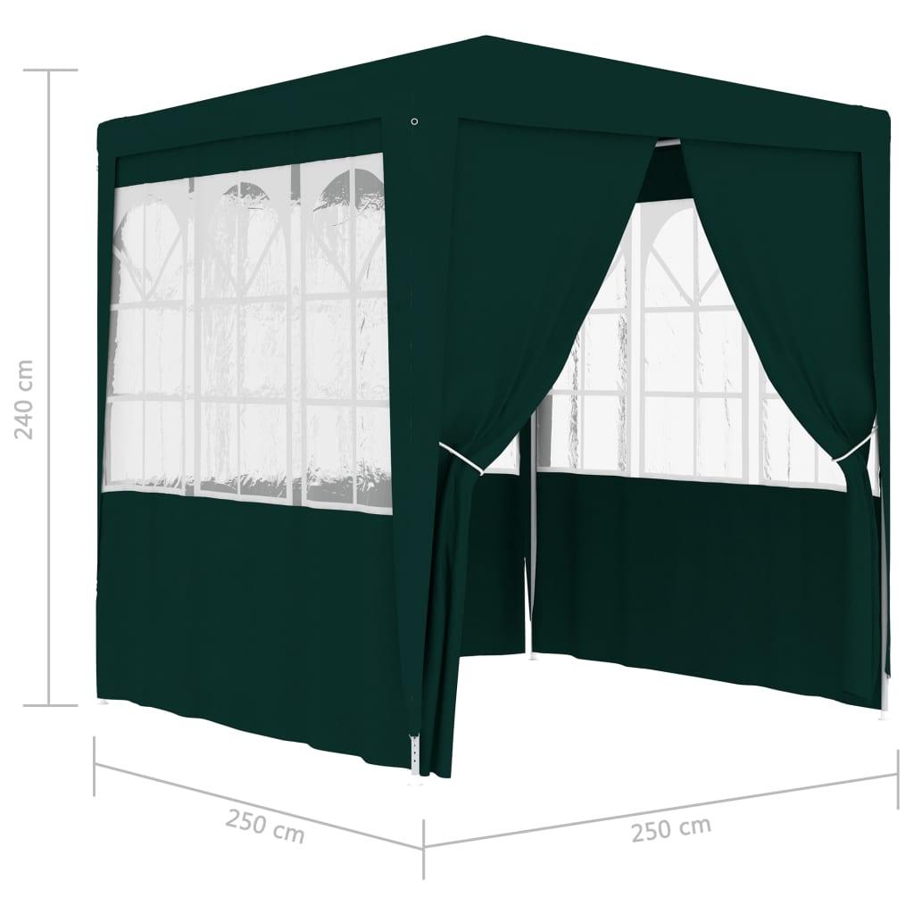 Professional Party Tent with Side Walls 8.2'x8.2' Green 0.3 oz/ft² at Set Shop and Smile