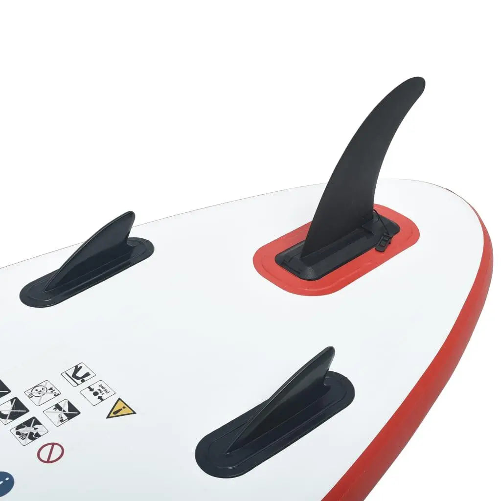 Stand Up Paddle Board Set SUP Surfboard Inflatable Red and White at Set Shop and Smile