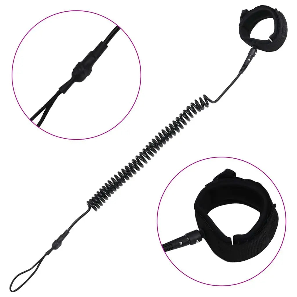 SUP Coiled Leash Black 10 inch at Set Shop and Smile