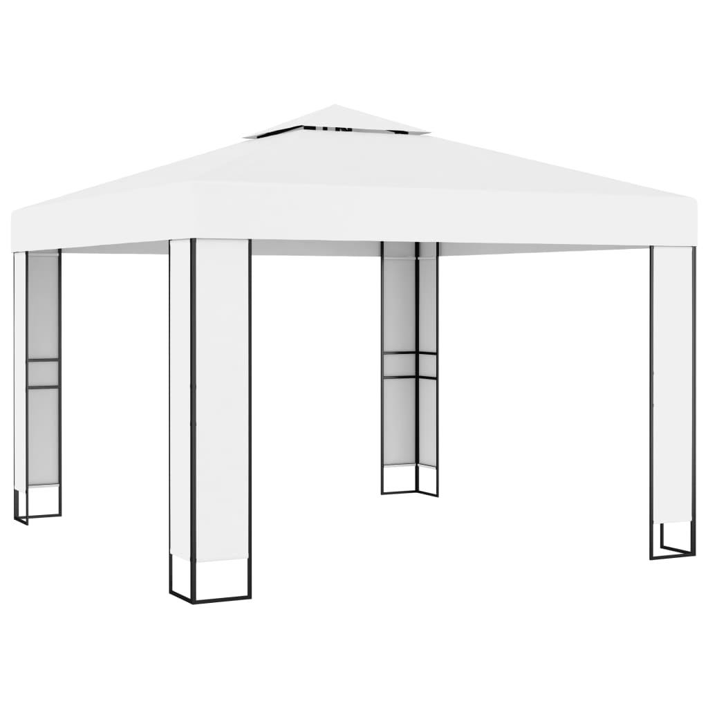 Gazebo with Double Roof 9.8'x9.8' White at Set Shop and Smile
