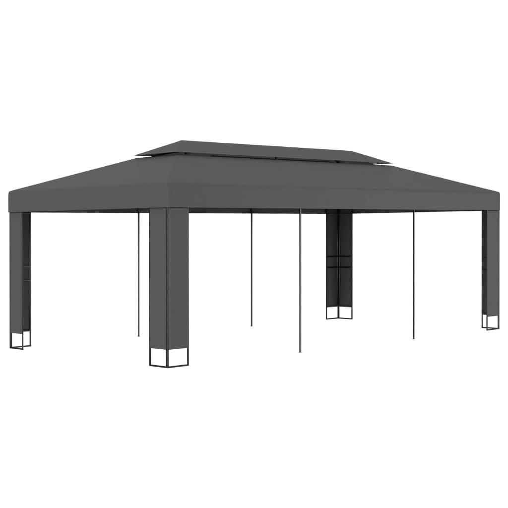 Gazebo with Double Roof 9.8'x19.6' Anthracite at Set Shop and Smile