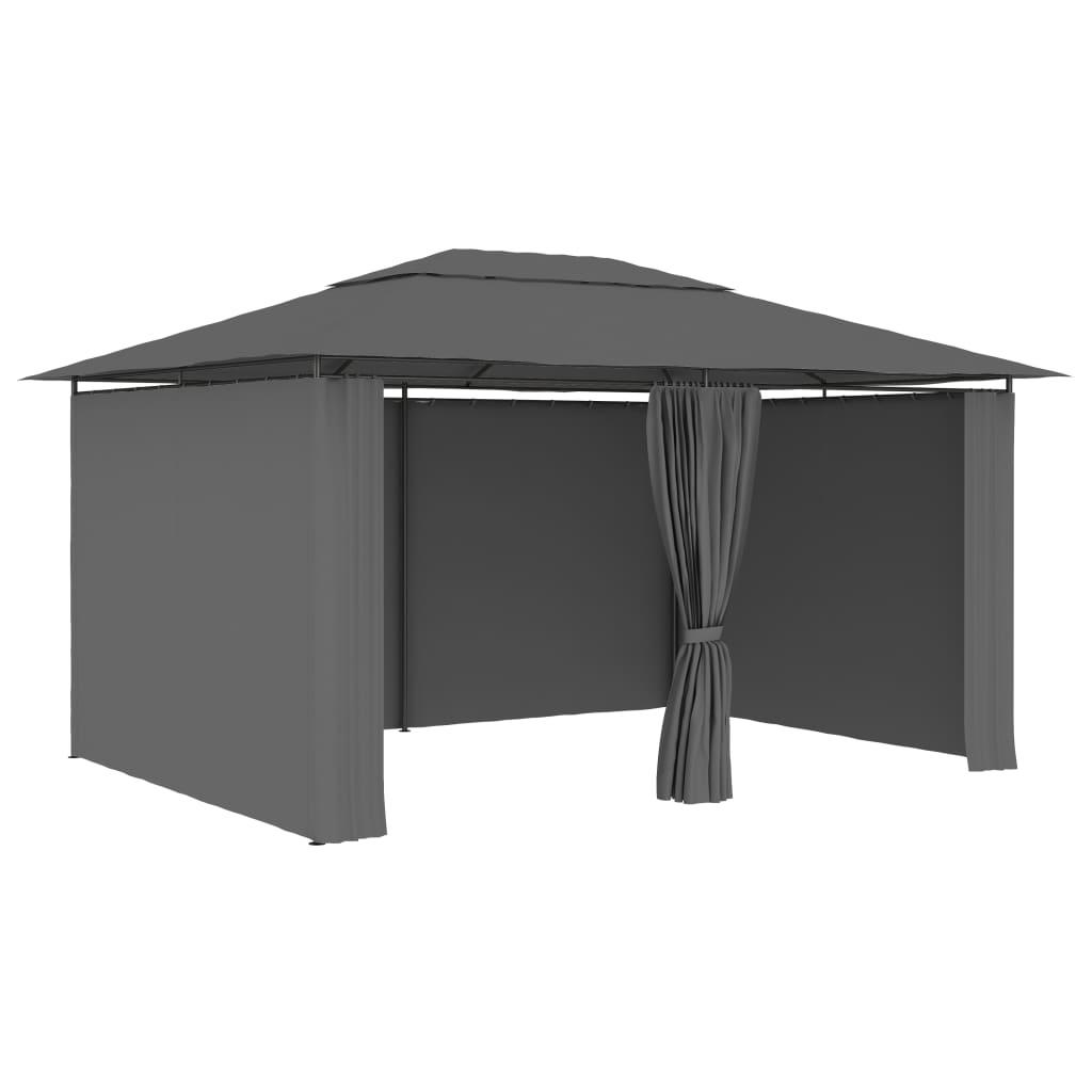 Garden Marquee with Curtains 157.4"x118.1" Anthracite at Set Shop and Smile